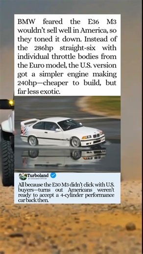 Why BMW Gave America a Detuned E36 M3