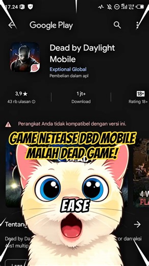 GAME NETEASE DBD MOBILE YANG DEAD GAME & TUTUP SERVER! Dead By Daylight Mobile #shorts