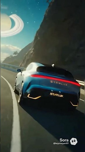 👽Space car commercial "Starlux"🚗 #shorts #alien #aivideo #alien #fyp