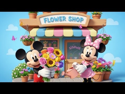 🌸🐭 Mickey Mouse Flower Shop Adventure | Fun Kids Story & Cartoon