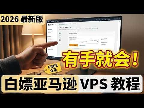 【2026最新白嫖】亚马逊永久免费VPS：手把手教你自建专属极高纯净度原生IP，适合账号注册！小白必看！100%成功白嫖亚马逊VPS，自建专属高速原生IP，YouTube秒开4K！
