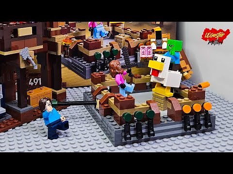 Unboxing & Stop Motion Build – LEGO 21272 Minecraft Woodland Mansion Fighting Ring!