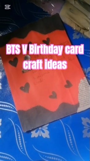 BTS V birthday card craft ideas #bts #v #birthday #card #craft #ideas @BTS_Army_Girl7850
