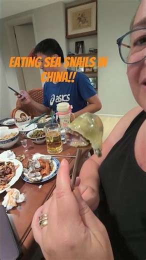 Eating Sea Snails in China!