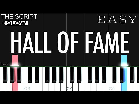 The Script - Hall Of Fame | SLOW EASY Piano Tutorial