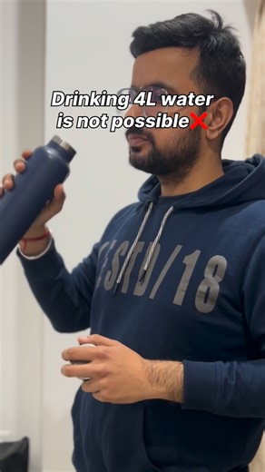 Siddhant Sareen | Your progress partner | We all try to track water… and end up forgetting it. So I stopped counting glasses and made it stupid-simple. One 1-liter bottle. Drink it... | Instagram