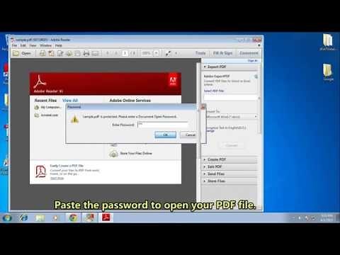 How to Open Password Protected PDF File without Password