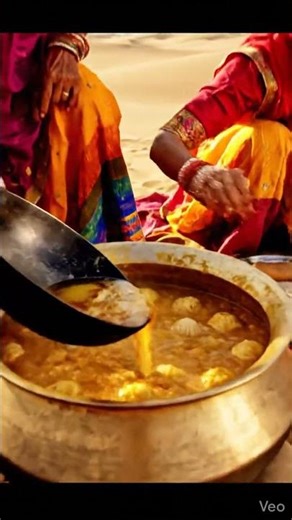 Real Village Life in Rajasthan: Women Cooking Daal Dhokla in Desert