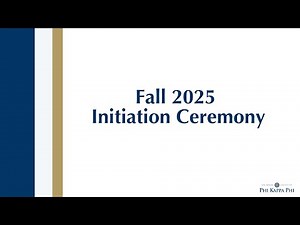 Phi Kappa Phi Initiation Ceremony Fall 2025