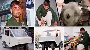 178K views · 2.9K reactions | موٹر سائیکل مکینک نے 4 پہیوں والی الیکٹرک گاڑی تیار کرلی - 2لاکھ خرچ کرکے بڑی کار کے مزے لوٹنے لگا #MiniElectricCar #ElectricCar #MiniCar #BikeMechanicMadeCar #CarPreparation #PakistaniEngineer #Lahore | UrduPoint.com | Facebook