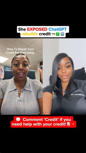 Credit Doll Kay| Credit Repair| 7 Figure CEO| Investor|Realtor| on Instagram: "She EXPOSED ChatGPT rebuilds credit 💳✅ 🆓 Rebuild credit with ChatGPT—no cost 💰🚀. 💬 Comment ‘Credit’ if you need help with your credit! 📈✨ How to fix my credit / How to dispute credit report errors / DIY credit repair guide #FixYourCredit #CreditRepairTips #CreditEducation"