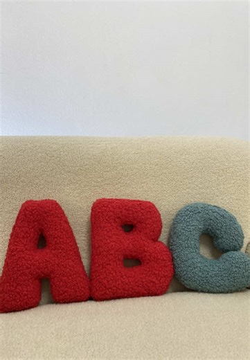 Handmade Plush English Letters for Kids Learning