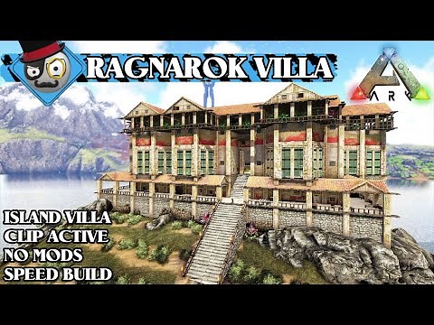 Ark: Survival Evolved - Large House and Dino Pen - Ragnarok Villa (Speed Build)