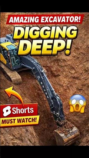 Amazing Excavator Digging a Massive Hole! Heavy Machine Power #shorts