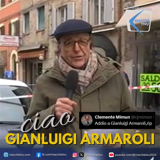 MaccheTiVu' on Instagram: "🖤 Addio a Gianluigi Armaroli Se n’è andato Gianluigi Armaroli, storico e istrionico corrispondente dall’Emilia-Romagna del primo Tg5 diretto da Enrico Mentana. Aveva 77 anni, compiuti lo scorso novembre. Il suo percorso in TV era iniziato con Tele Carlino su Video Bologna, emittente poi acquisita da Canale 5, prima di diventare uno dei volti più riconoscibili dell’informazione televisiva degli anni d’oro. #GianluigiArmaroli #Tg5 #EnricoMentana #Giornalismo #Television