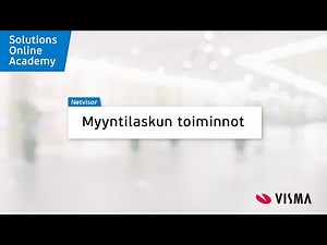 Netvisor Academy - Myyntilaskun toiminnot