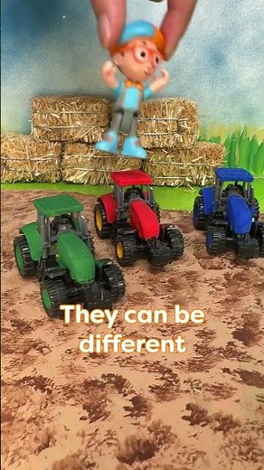 Learn Colors with Colorful Tractor Toys! 🎨🚜#blippi #shorts Blippi Kids Videos