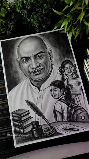 Kamarajar Drawing Sketch ❤️, K Kamarajar Art, க காமராஜர் ஓவியம்' #shorts #kamarajar #drawing