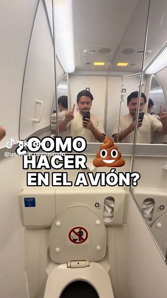 Un tutorial muy necesario por si viajas en avión ✈️ #avion #tutorial #bañoavion #vuelo #viajes