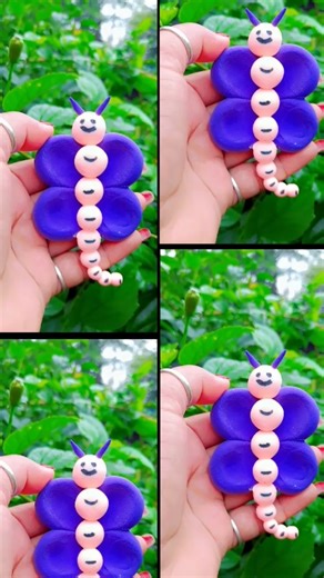How to make miniature butterfly with super clay #shorts #butterfly #ytshorts #viral