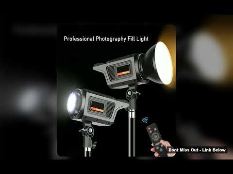 300W Sun Lamp LED Video Light Dimmable Bowens Mount Continuous Light for Live Streaming Photo Video