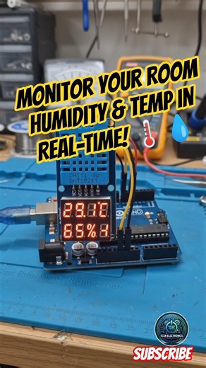 Stop ⛔ Guessing! Build a DIY Room Monitor with DHT11 & LED Display #arduinoproject #dht11 #diy