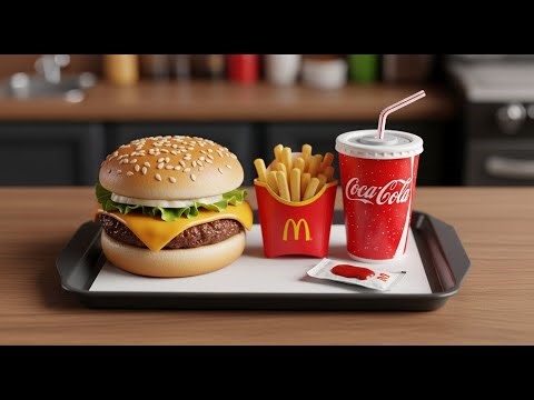 Mini Food McDonald's Burger & Fries with Coke 🍔🍟🥤 | REAL MINIATURE FOOD COOKING ASMR