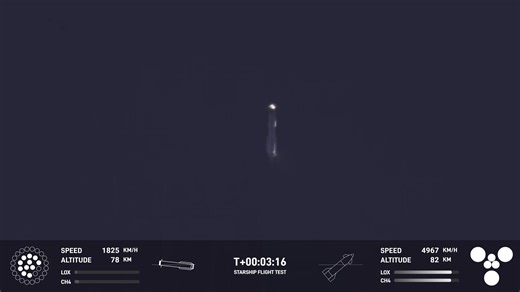 23K views · 476 reactions | Starship’s Raptor engines ignite during hot-staging separation. Super Heavy is boosting back towards the launch site | SpaceX | Facebook