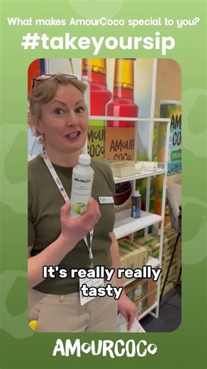 Caught up with a coconut water lover, and she just said, “I love it.”