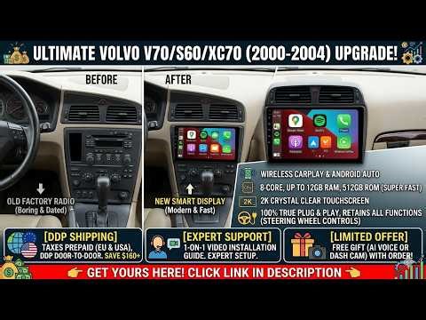 12GB RAM in a 2004 Volvo? Crazy 8-Core Android Head Unit Install (V70/S60/XC70)