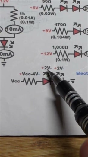 2 Series Red Indicator LED Voltage Drop Example 2
