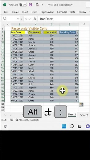 How to copy paste only visible cells