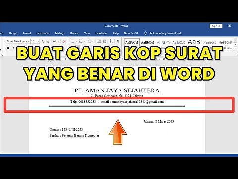 Cara Buat Garis Kop Surat di Word