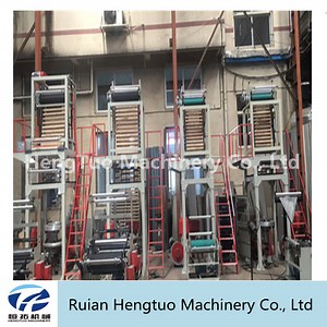 [Hot Item] Two Color Extruder PE PP Plastic Blown Film Roll Making Production Line Machine