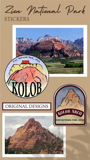 Zion Kolob Terrace Stickers #art #ad #nature #zion #zionnationalpark #etsy