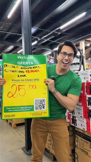 Mega Vestcasa Interlagos on Instagram: "VOCÊ NÃO PODE PERDER! Somente nessa quinta-feira, 08 de Janeiro, você vai encontrar Porta Condimentos Giratório 18 Potes por apenas R$25,00 à vista cada para sócios do Clube Vestcasa. Oferta Válida somente no dia 08/01/2026. Você pode comprar com esse preço nas lojas físicas ao fazer parte do Clube Vestcasa ou Super Clube Vestcasa Com o Clube Vestcasa, você fica sócio e economiza o ano todo! Escolha já o plano que mais combina com você e faça já sua adesão