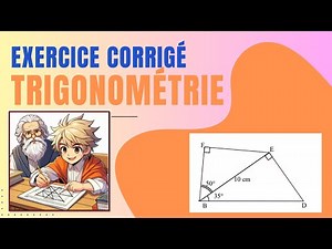 Exercice corrigé de trigonométrie - Calcul de longueurs