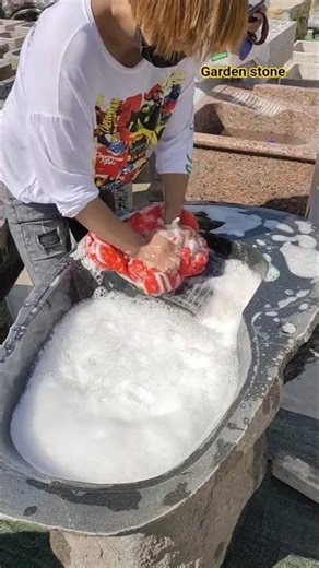 Elegant natural marble hand washing sink #shortvideo #viral