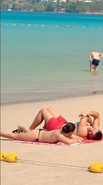 🇹🇭Phuket Beach Sunny Day Sea And Sand Summer Holiday 30🌊 #phuketbeach
