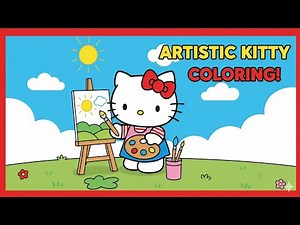 🎀 Artistic Hello Kitty Coloring 🎨 | Cute Painting Fun for Kids ✨💖