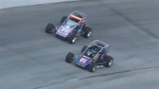 You never want to miss a race at Winchester! 😎 In 2021, Justin Grant & Kody Swanson duked it out in a last lap race to the stripe! The JG vs. Kody 💯 lap duel returns this Sunday, May 4, at the World's Fastest Half-Mile of Indiana's Winchester Speedway. 🎟️ Winchester-Speedway.com | USAC Racing