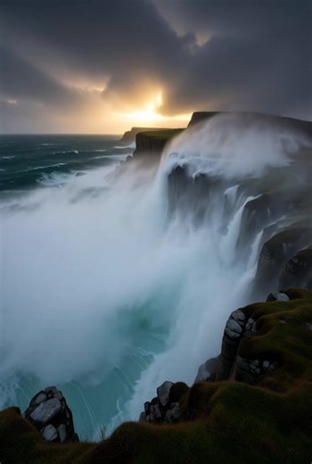 35K views · 1K reactions | Shetland's slopes, where northern winds sigh, Peat-dark heights touch misted sky. Sea-carved cliffs, a timeless stand, Wild and ancient, this rugged land. | Shetland | Facebook