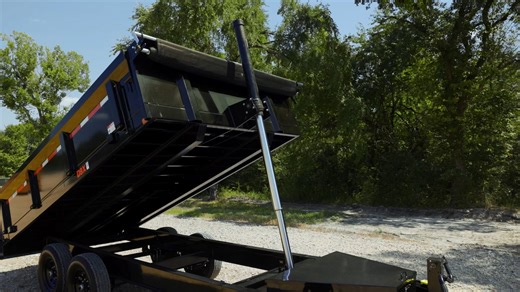 The MAXX-D D9X Telescoping Deckover Dump Trailer is a heavy duty, 14,000 lb GVWR dump trailer with a spacious 8’ wide dump bed and 24” shock-assisted fold-down sides that make it great for side-loading and hauling pallets and other materials, along with dirt and gravel, or even equipment like skid steers or mini excavators. You can get the D9X in 12’, 14’, or 16’ bed lengths, with hauling capacities of 5.3 cubic yards all the way up to 7.1 cubic yards. https://maxxdtrailers.com/ To find a traile