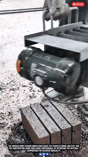 Worker Brick Making Innovation Makes Production Job Easy Work