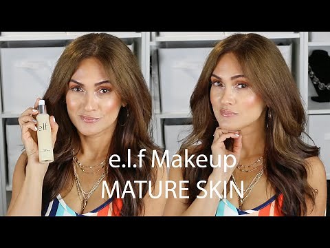 FULL FACE USING ONLY e.l.f MAKEUP | 50+ MATURE SKIN
