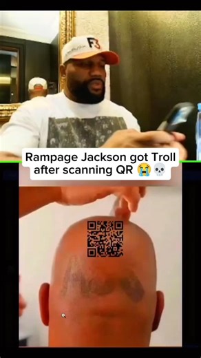 Kick Clips on Instagram: "Rampage Jackson thought he was about to unlock something serious… but the internet had other plans 😭💀 One quick QR scan and BOOM—straight into troll city. You could literally see the regret load on his face in real time. This is why legends move with caution online, because the moment you let your guard down, the internet turns into a full-time menace 😂 The confidence before the scan vs the pain after is a classic lesson: never trust a random QR, especially when came