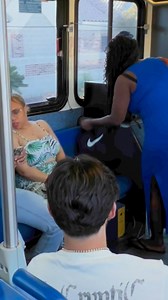 41K views · 559 reactions | Woman almost fights on bus then this happens #reels #bus #drama #women | Ebony M | Facebook