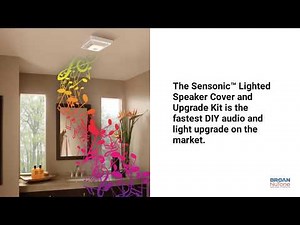 Broan® Bluetooth™ Speaker Quick Install Bathroom Exhaust Fan Grille/Cover with LED Light