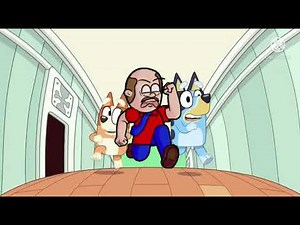 Everyone gets chased by bluey ball add round 1