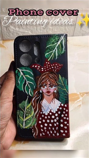 The Secret to creating Asthetic phone cover Art with Acrylic colour #shorts #trending #viralshorts